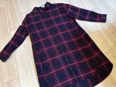 GLOBAL WORK チェック柄シャツワンピース M
