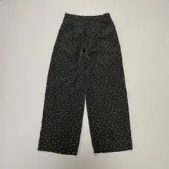 フェリシモ レディース ワイドパンツ ドット柄 ブラック M~L 美品