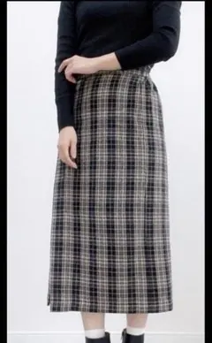 GU チェック柄　ナロースカート