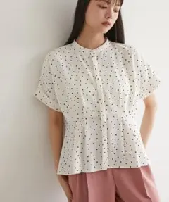 【美シルエット×洗える】ウエストタックフロントブラウス／VIS