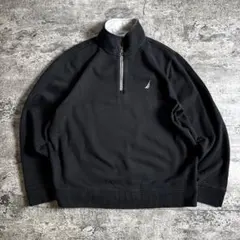 s*u様 NAUTICA ハーフジップスウェット 黒 Mサイズ