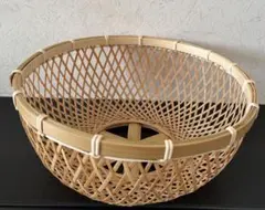 ⑥ 籠 カゴ 25㎝ 国産 真竹【希少生産の日本製竹ザル】