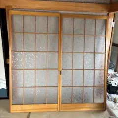 昭和レトロ　引き戸　ガラス戸　笹模様 昭和レトロ 引き戸 ガラス戸 笹模様 - メルカリ