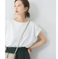 美品アーバンリサーチロッソROSSOドライドルマンプルオーバー白ドルマンTシャツのサムネイル