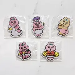【コンプリート】おぱんちゅうさぎ　ワッペンバッジ　全5種セット