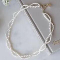 GIRL ツイストフェイクパールネックレス