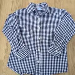 120 bella bliss ギンガムチェック 長袖シャツ