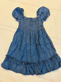 【美品】GAP 半袖デニムドレス 4歳