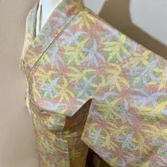 ぶ*く様 A58⭐️正絹　小紋　花柄　袷　花柄　着物　逸品　広襟