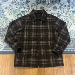 ユニクロ　オーバーシャツジャケット　 チェック　ネルシャツテイスト　ブルー