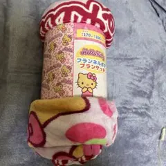 ハローキティ　フランネルボア　ブランケット　ピンク