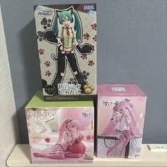 【3点セット】初音ミク にゃんこ 桜　ミク　3点　フィギュア　セット