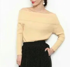 アダムエロぺ ADAM ET ROPE リブオフショルダープルオーバー