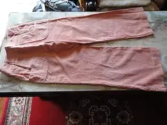 コーデイロイ　パンツ　渋めのピンク