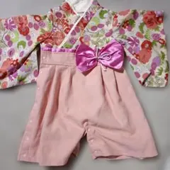 花柄ベビードレス（ピンク）