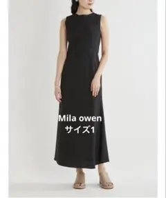 Mila owen ノースリナローロングワンピース ブラック
