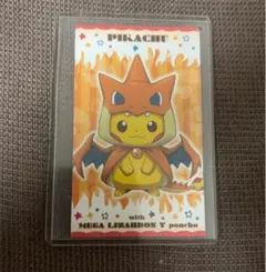 ポンチョを着たピカチュウ メガリザードンY 名刺カード メガポンチョ 第1弾