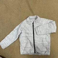 グレー ジッパー付きパーカー サイズ100
