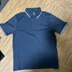 エルグワン ポロシャツ 6 XL ネイビー バイカラー ゴルフ ウッドボタン