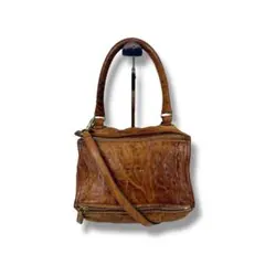【美品】ジバンシー パンドラ ラージ シワ加工 ブラウン ハンドバッグ 2way 美品】ジバンシー パンドラ ラージ シワ加工 ブラウン