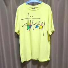 Stüssy 00’s マルチカラーロゴ Tシャツ イエロー Lサイズ