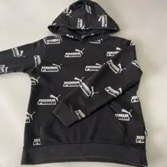 PUMA ブラック フード付きパーカー 130