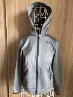 Under Armour フード付きジャージ スウェット グレー キッズ 140