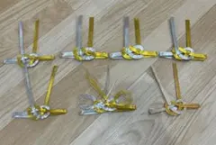 水引 祝儀袋 金銀リボン結び装飾 7個セット