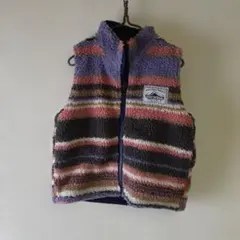 キッズ フリースベスト ストライプ