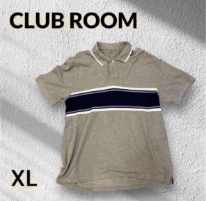 CLUB ROOM 上質ラインデザインポロシャツ XL 美品
