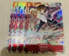 ワンピースカード　サンジ　プレミアムカードコレクション　プロモ　パラレル　4枚