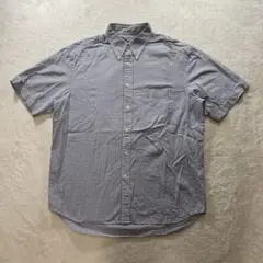 【F2537】Eddie Bauer 半袖チェックシャツ サイズM ホワイトのサムネイル