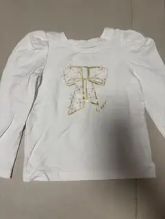 kate spade kids トドラー ボウ長袖Tシャツ 100