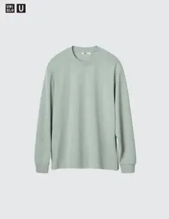 UNIQLO U ミントグリーン エアリズムコットンクルーネックTシャツ