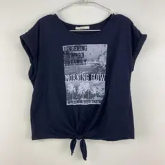 OLIVE des OLIVE フロントノット ロゴプリント半袖Tシャツのサムネイル