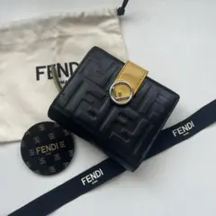 正規品】FENDI フェンディ 三つ折財布 エフイズ スタッズ 水玉 - メルカリ