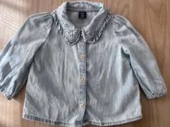 baby GAP ライトブルー シャツ 6-12ヶ月
