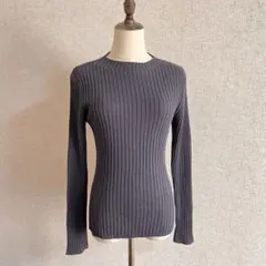 ITEMS URBAN RESEARCH/グレー リブ編み 長袖セーター