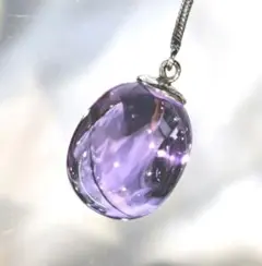 Baccaratバカラ タンタシオン薄紫系クリスタルSV925ピアス　42094 美品 Baccarat バカラ タンタシオン 750 クリスタル ピアス