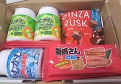 【大満足お菓子セット】かむかむボトル3個＆蒲焼さん太郎30袋＆ギンザラスクのサムネイル