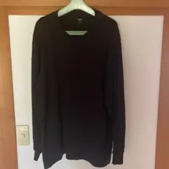 UNIQLO ソフトタッチクルーネックTシャツ　ブラック　XXL