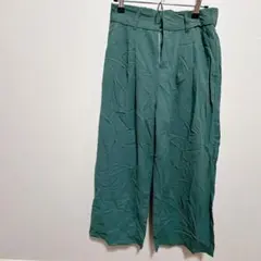 ワイドパンツ レディース Mサイズ グリーン 緑 イージーパンツ