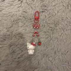 ハローキティ シークレットキーホルダー ミニチュアキルト　赤