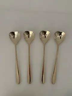 ALESSI ラブスプーン　ハート形　ゴールド　4本セット　AMMI01CUGDのサムネイル