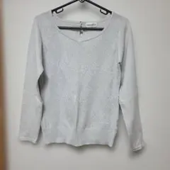 LODISPOTTO 長袖ニット　アーガイル模様　ライトグレー