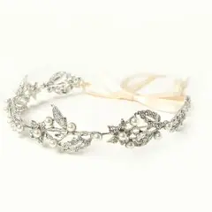 送料無料ブライダル ジュエリー リーフ&パール ウェディング  ヘッドドレス