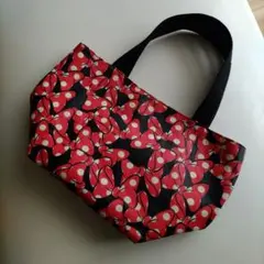 フランフラン　リボン模様トートバッグ　ミニィー　ミニイマウス　ディズニー