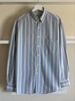 90s L.L.Beanマルチストライプ ボタンダウンシャツ M カナダ製