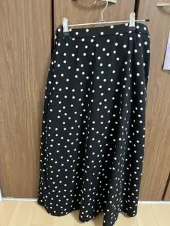 ドット フレアロングスカート