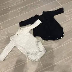 ベビー肌着　2点セット グレー・ネイビー